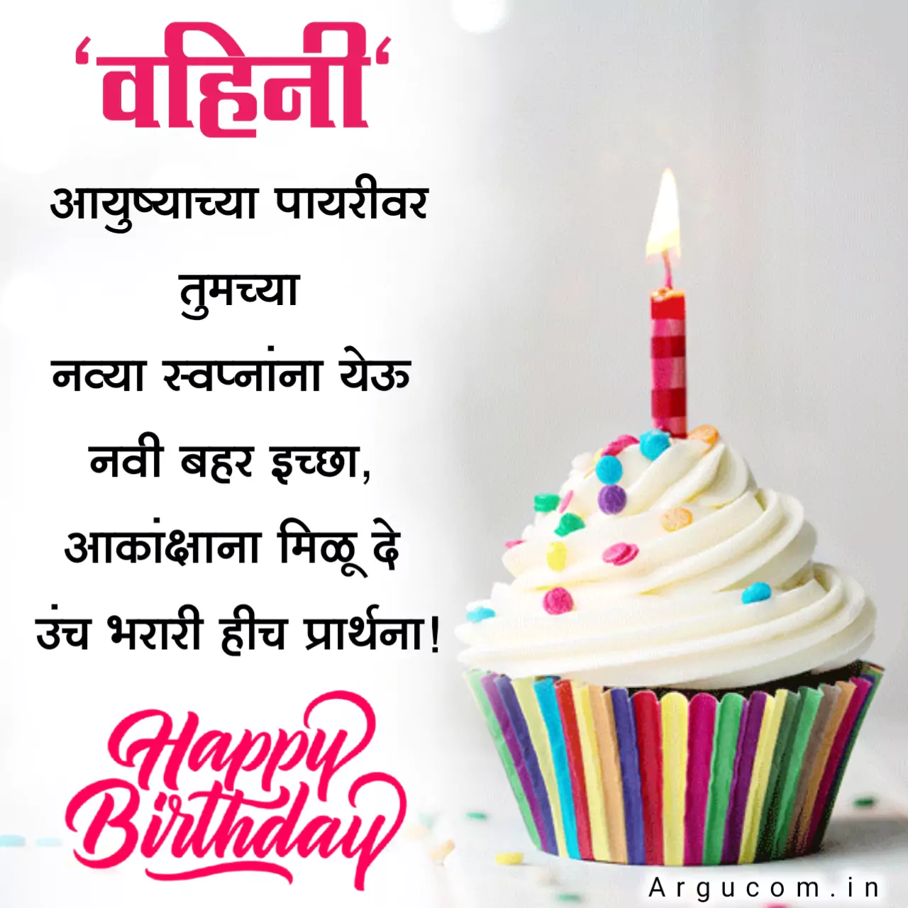Happy Birthday Status for vahini in marathi