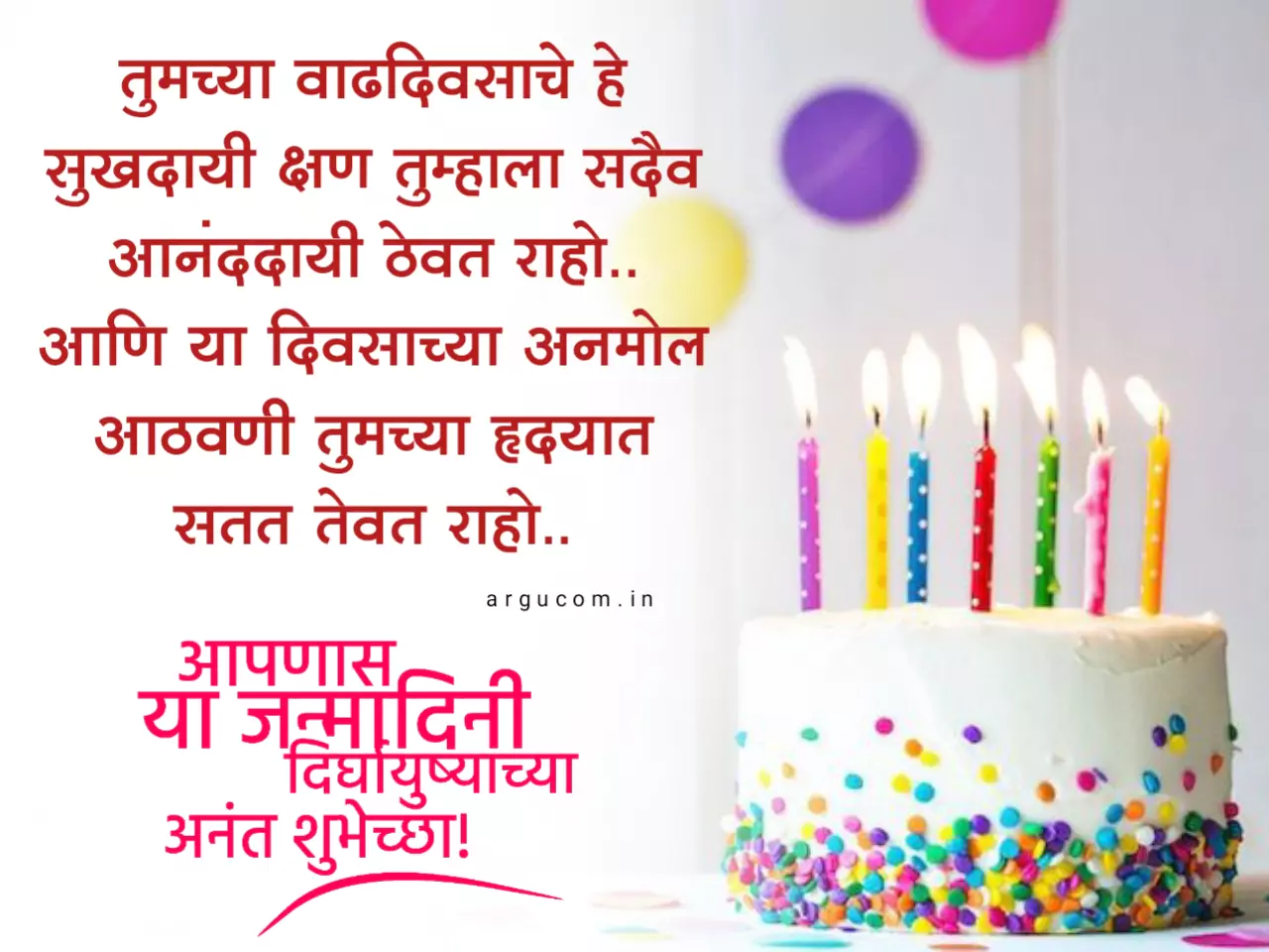 Happy Birthday messages in marathi